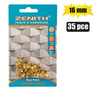 Zenith Tools & Hardware Nails Chair 11 x 16mm Brass 35-piece