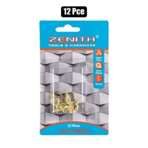 Cup-hooks Brass-plastic 20mm 12-piece Zenith