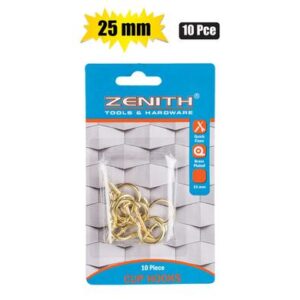 Cup-hooks Brass-plastic 25mm 10-piece Zenith