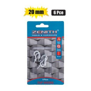Cup-hooks White-plastic-ctd 20mm 6-piece Zenith