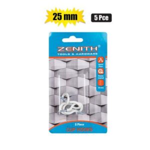 Cup-hooks White-plastic-ctd 25mm 5-piece Zenith