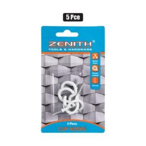 Cup-hooks White-plastic-ctd 30mm 5-piece Zenith