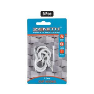 Cup-hooks White-plastic-ctd 40mm 5-piece Zenith