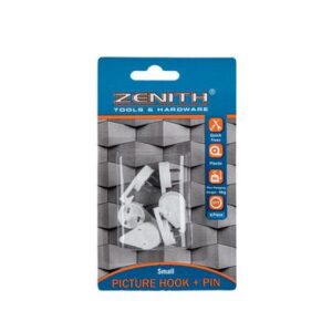 Picture-hook & Pin White 6-piece sml(4kg)zenith