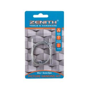 Picture-wire 2.5m & 4xscrew-eyes Zenith