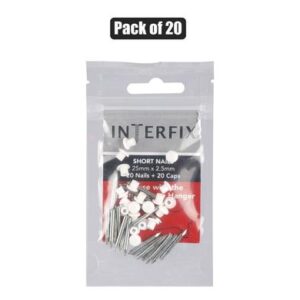 Interfix Picture-hanger Nails & Caps 25mm pack-20
