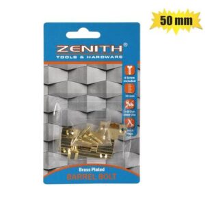 Barrel-bolt & Screws Brass 50mm Zenith