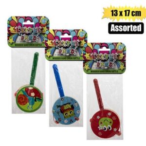 Little Band Musical Wood Hand Drum Rattle 13 x 17cm
