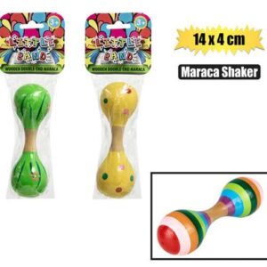 Little Band Musical Double End Maraca Shaker 14 x 4cm