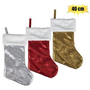 Christmas Stockings Sequins 40cm – Assorted