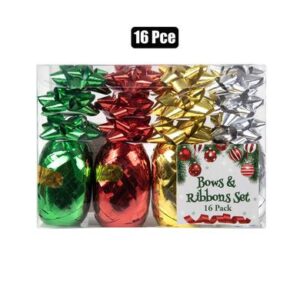 Christmas Ribbon & Bow Set 16-piece