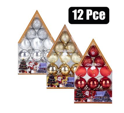 Christmas Baubles 16-piece Assorted