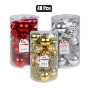 Christmas Baubles & Snowflake 40-piece