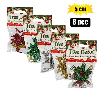 Christmas Tree Decor Star Set 8-piece 5cm