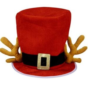Christmas Dress Up Santa Top Hat with Antlers