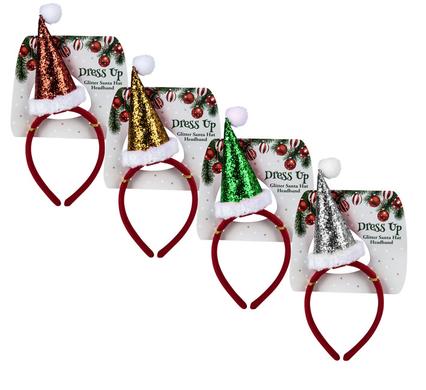 Christmas Dress Up Headband Glitter 26cm