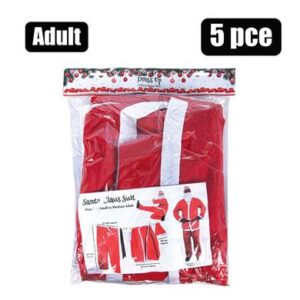 Christmas Dress Up Santa Suit 5-piece Adult