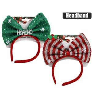 Christmas Dressup Head Band with Bow Assorted