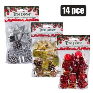 Christmas Baubles and Cone Set 14-piece