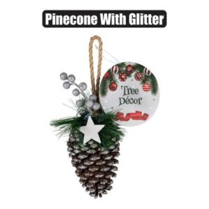 Christmas Tree Decor Pinecone with Glitter