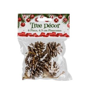 Christmas Tree Decor Pinecone 6-piece 4.5cm