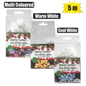 Christmas Lights Battery-operated in 50led 5m -static – Assorted