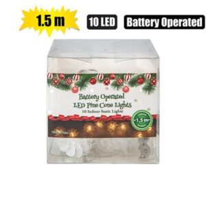 Christmas Lights Battery-operated in 10led Pinecone 1.5m