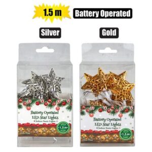 Christmas Lights Battery-operated in 8led Star 1.5m