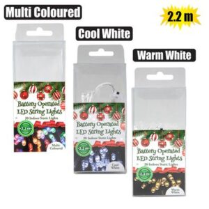 Christmas Lights Battery-operated in 20led 2.2m Assorted