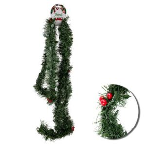 Christmas Garland Tinsel Pine&berries