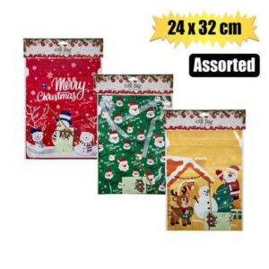 Christmas Drawstring Gift Bag 24 x 32cm Pet