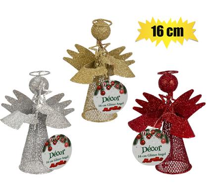 Christmas Glitter Angel 16cm