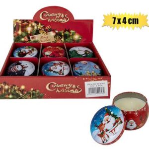 Christmas Scented Candle in Tin 7 x 4cm