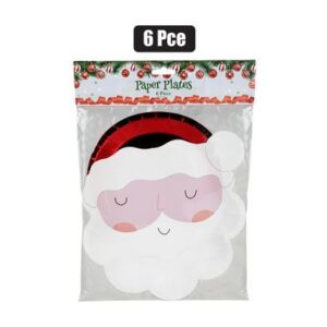 Christmas Santa Paper Plate 6-piece