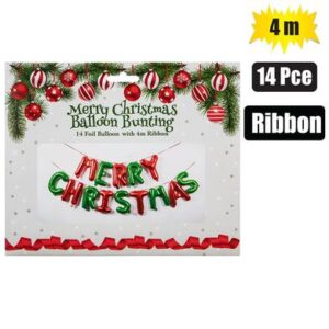 Christmas Balloon Banner Foil 14-piece 4m
