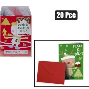 Christmas Card & Envelope 20-piece