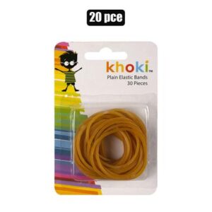 Khoki Stationery Elastic Bands Plain 20-piece