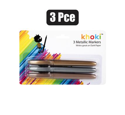 Khoki Marker Metallic 3-piece Gold/silver/bronze