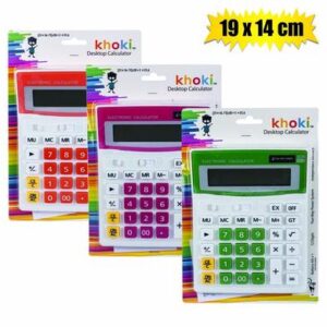 Khoki Calculator Electronic Large 12 Dig 19 x 14cm