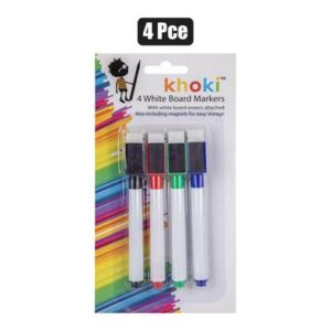 Khoki Marker Whiteboard 4-piece with Eraser