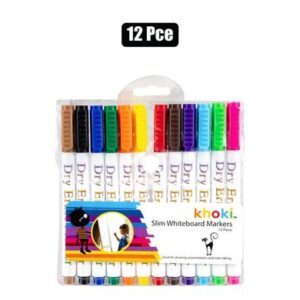 Khoki Marker Whiteboard Slim 12-piece