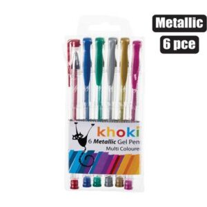 Khoki Pen Novelty Gel Metallic 6-piece
