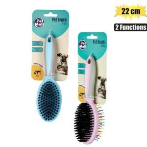 Petmall Pet Dog/cat Brush 22cm 2-function Assorted