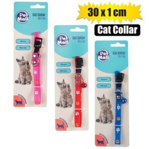 Petmall Pet Cat Collar Silicone 30 x 1cm Assorted