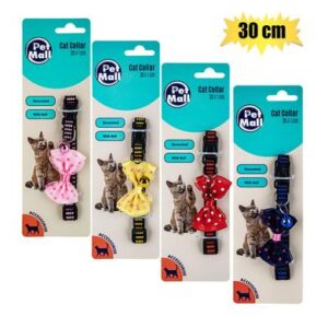 Petmall Pet Cat Collar with Bow 30cm Assorted