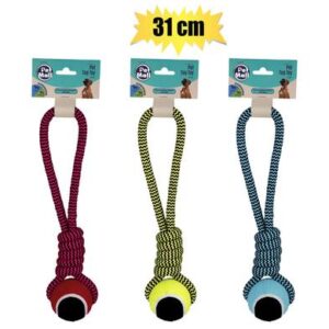 Petmall Pet Dog Tug Toy String Tennis Ball 31cm