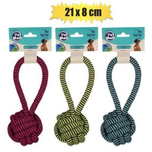 Petmall Pet Dog Tug Toy String with Ball 21 x 8cm