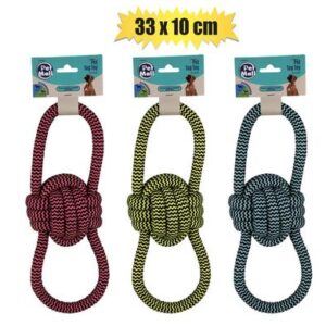 Petmall Pet Dog Tug Toy String Dbl Loop 33 x 10cm