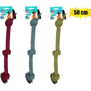 Petmall Pet Dog Tug Toy String Triple Knot 50cm