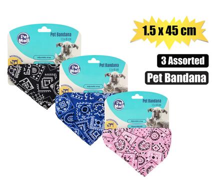Petmall Pet Bandana 1.5 x 45cm Colours – Assorted